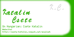 katalin csete business card